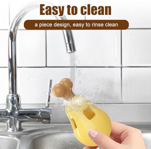 Dog Puzzle Toy, Wobble Chicken Leg Cat Chew Toy with Food Dispenser Holes Fun Pet Slow Feeder for Dogs Cats Interactive Training