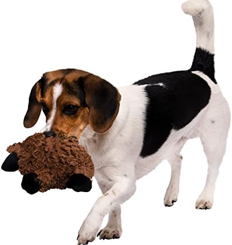 goDog PlayClean Sloth Squeaky Plush Dog Toy with Odor-Eliminating Essential Oils, Chew Guard Technology - Brown, Small