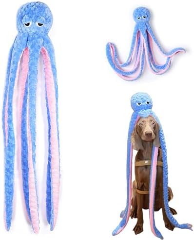 40 Inches Large Octopus Interactive Squeaky Dog Chew Toys