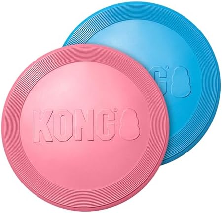 KONG Puppy Flyer, Soft Rubber Flying Disc, for Small Puppies, Random Color