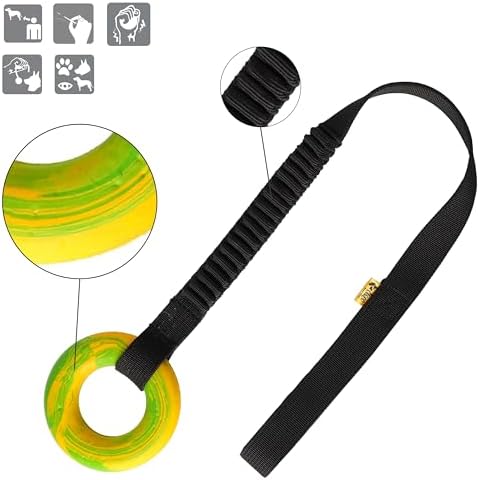Dingo Dog Puller with Bungee Handle, Natural Rubber, Color May Vary 28in