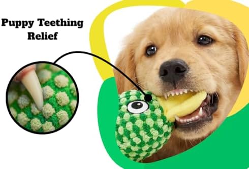 Durable Duck Stuffed Animal - Plush Dog Toys for Aggressive Chewers - Tough Squeaky Puppy Teething Relief - Small Medium and Large Breeds Interactive Play to Keep Pets Busy