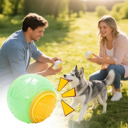 Glow Balls for Dogs Rubber Glow Squeaky Interactive Fun Toys
