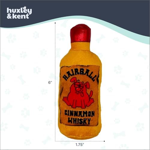 Huxley & Kent Tiny Tuff Plush Dog Toy, Hairball Cinnamon Whisky
