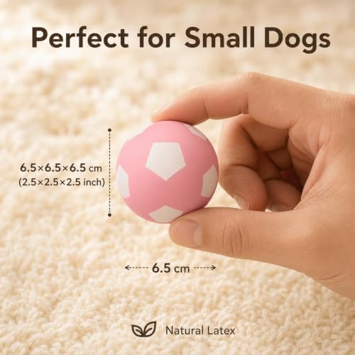 Squeaky Latex Dog Toy Balls for Small Dogs and Mini Breeds