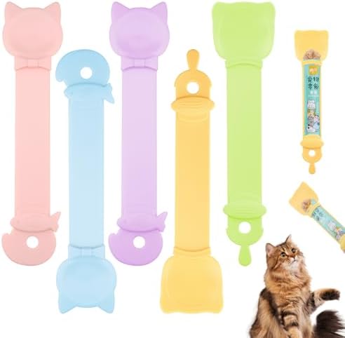 5-Pack Cat Treat Dispenser Spoon, Lickable Cat Treat Spoon for Wet Food