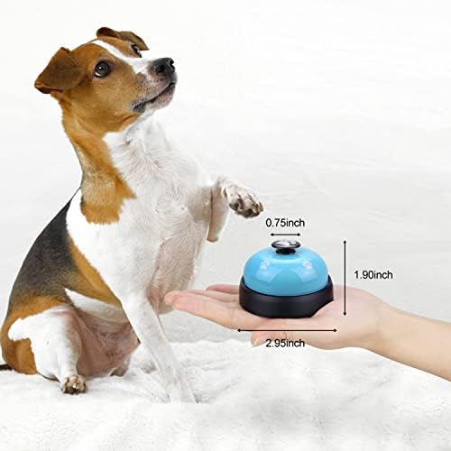 Comsmart Dog Potty Training Bells, 2 Metal Dog Paw Print Pet Bells with Non-Skid Rubber Base for Dog Cat Puppy Kitten Potty Training Interactive Game Toys, Service Bells for Hotel Bar Shop Restaurant