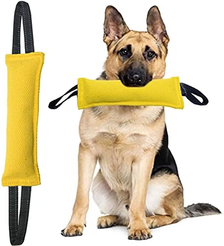 Clysoru Tug of War Dog Toy Bite with 2 Strong Handles Made of Durable Tear Resistant Strong Stitches