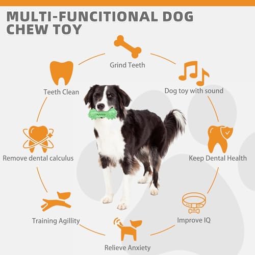 KOOLTAIL Floating Dog Toys for Swimming Pool,Summer Bumper Toy for Water,Indestructible Dog Toothbrush Chew Toy,Interactive Training Squeaky Toys for Aggressive Chewers Small Medium Large Dogs,Green