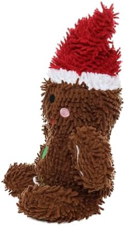 MIGHTY® 2 Pack Microfiber Medium Ball: Gingerbread Man Plush Dog Toy