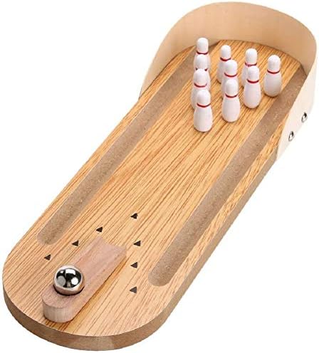 Litewoo Bird Training Toy Mini Bowling Wooden Parrot Desktop Intelligence Training Game for Parakeet Cockatiel Conure Lovebird Budgie Finch Cockatoo African Grey
