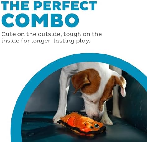 Outward Hound Durablez Minis Stuffing-Free Squeaky Plush Dog Toy for Puppies & Small Dogs - Interactive, Soft Yet Tough, No Mess, Jumbo Squeaker, Long-Lasting Play, Dog