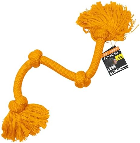 Playology Tug Rope Dog Toys for Large Breed Dogs - Mega Size, Cheddar Scent