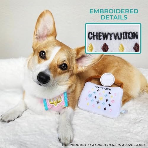 Haute Diggity Dog Chewy Vuiton Handbag Plush Dog Toy, Designer Parody Toy