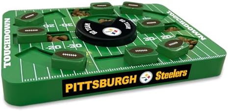 Pets First NFL Pittsburgh Steelers Large Puzzle Toy, New Size, Interactive Dog Treat & Slow Feeding Toy