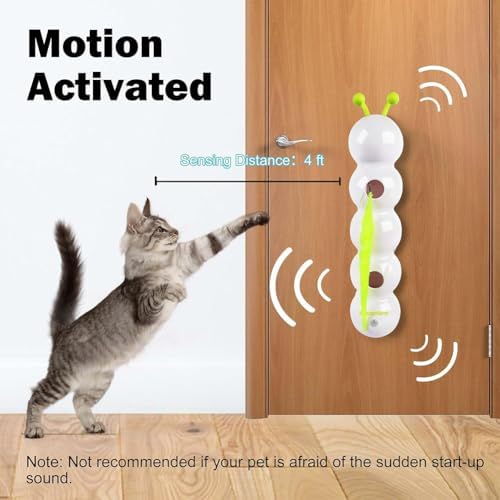 Caterpillar Cat Toy,Interactive Smart Cat Toy, Rechargeable Motion Activated Cats Toys, Bite Resistant, Automatic Kitten Toys for Bored Cats for All Ages Indoor Cat (Style A)