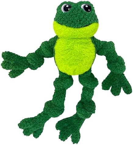 KONG Floppy Knots Rope and Plush Dog Toy, Frog, for Large/X-Large Dogs