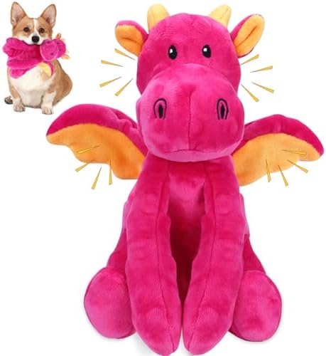 Letsmeet Dog Toys for Large Plush Dog Chew Toy with Squeaker and Crinkle Paper, Interactive Puppy Toys to Reduce Boredom and Anxiety, Tough Tug of War Pet Toys for Small, Medium and Large Dogs