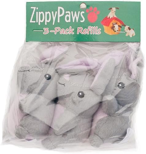 ZippyPaws Burrow Replacement Miniz Squeaky Toy for Enrichment - Bunnies
