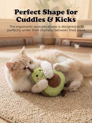 Cat Plush Toy [6000mg A+ Natural Catnip & Silvervine] with Teething Stick