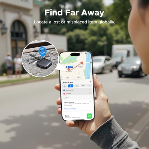 UGREEN FineTrack Air Tracker Tags (iOS Only) 8 Pack Key Finder | Bluetooth Tracker 2-Year Replaceable Battery Compatible with Apple Find My for Keys, Luggage [Apple Find My Certified]