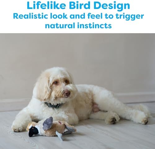 SPOT Bird Calls Plush Dog Toy with Realistic Bird Sound – 12" Sound Chip Toy for Dogs, One of Three Assorted Styles, Engaging Indoor Play for Small and Medium Breeds