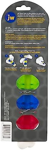 JW Pet EverTuff Treat Pod Nylon Dog Toy, White Bone, Small 7in