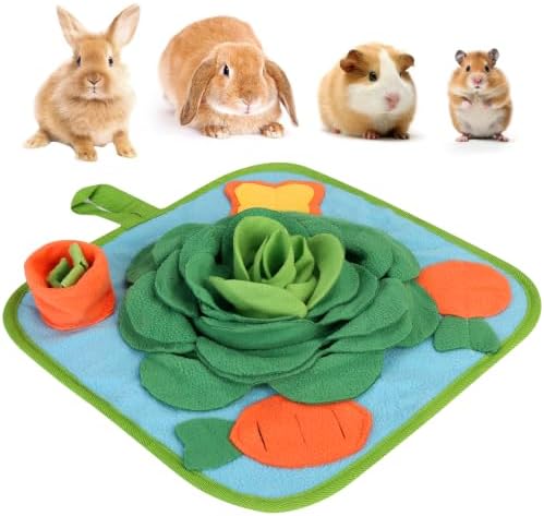Snuffle Mat for Small Animals Nose Smell Training, Green Blue