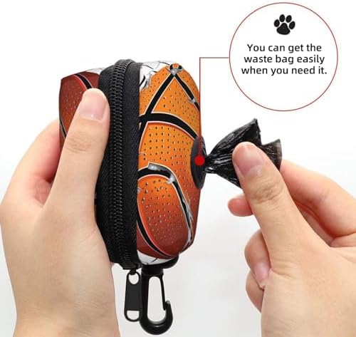 Basketball Wall Dog Poop Bag Holder Sport Ball Waste Bag Dispenser for Leash Portable Poop Bag Carrier Pouch for Dogs