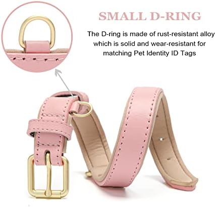 Leather Dog Collar for Small Medium Large Dogs Soft Waterproof Padded Puppy Collars