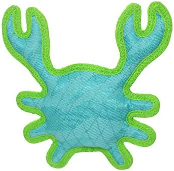 Tuffy® - DuraForce® : Crab Dog Toy: Ultra Durable Plush Toy with Multiple Layers & Reinforced Seams, Washable and Floats, DuraForce® Construction