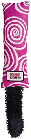 KONG Kickeroo Swirl Cat Toy – Plush with Crinkle Sound, Soft Catnip Toy for Indoor Cats – Assorted Colors