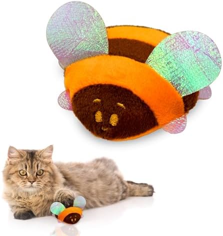 Catnip & Silvervine Plush Cat Toy for Kittens - Honey Bee