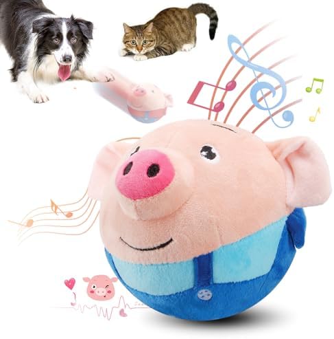 Active Moving Dog Toys, Interactive Bouncing Dog Balls Jumping Music Modes
