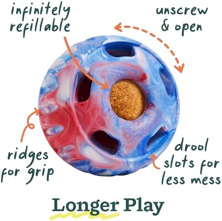 WOOF Pupsicle Interactive Dog Ball Toy for Dogs Large 25-75 lbs - July 4th