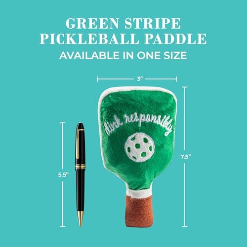 Haute Diggity Dog Pickleball Paddle Plush Dog Toy, Funny Parody Chew Toys