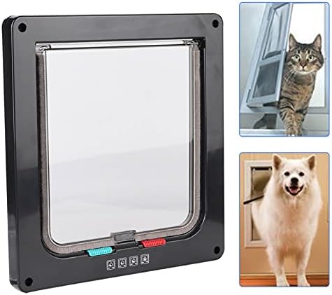 Yoidesu Pet Screen Door 9 x 8 inchs Screen Door Protector Lockable Magnetic SelfClosing Screen for Dogs and Cats up to 28 lb(Black)