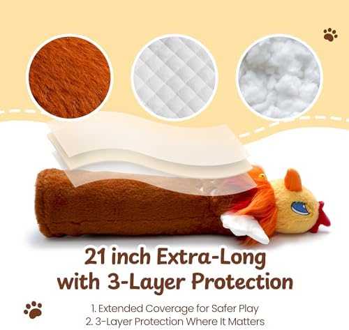 Cat Wrestling Glove, 22 inch Cat Puppet Wrestler with 3 Catnip Pouches & 3 Layer Resistant Protection, Interactive Cat Toy with Removable Bell for Boredom Relief & Mental Stimulation, Chicken