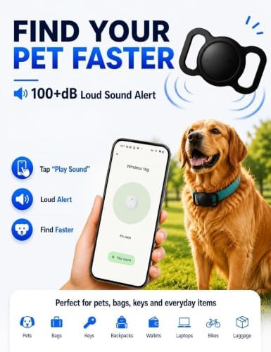 GPS Tracker for Dogs (iOS & Android), No Subscription Real-Time Tracking