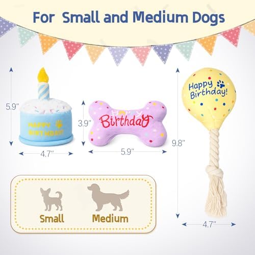 3-Pack Dog Birthday Toys
