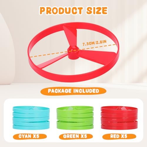 15 PCS Flying Spinners for Disc Launcher Interactive Cat Fetch Toy