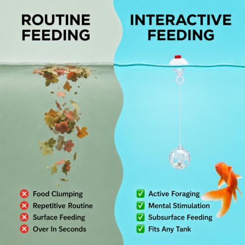 Enrichment Ball for Fish, Interactive Toy for Aquariums, Slow Dispensing Fish Feeding Ball for Goldfish, Betta, Mollies and Other Tropical Fish - Lawnies Aquatics