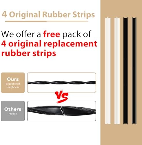 3-Panel Airseal Pet Door Replacement Flap,4 Durable Spare Rubber Strips,Compatible with Ideal Pet Product 10.25"x15.75" Extra Large Pet Door,Easy Installation