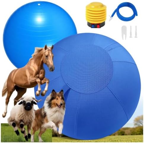 Herding Ball for Dogs Large for Australian Shepherd, Blue, Medium