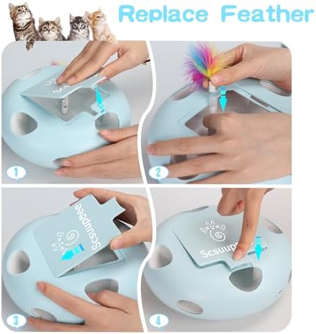Rechargeable Interactive Cat Toy, Blue