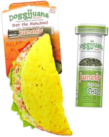Doggijuana Taco & Juananip Bundle | Squeaky Refillable Plush Toy