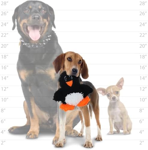 MIGHTY Tuffy Microfiber Medium Penguin Ultra Durable Plush Dog Toy