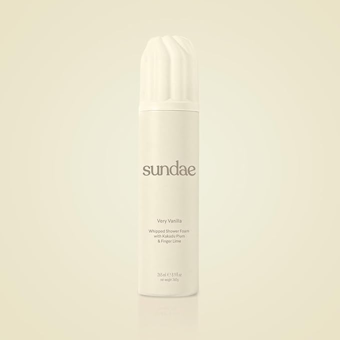 sundae Whipped Shower Foam Very Vanilla Foaming Body Wash 8.9 fl oz, 265ml with Kakadu Plum & Finger Lime