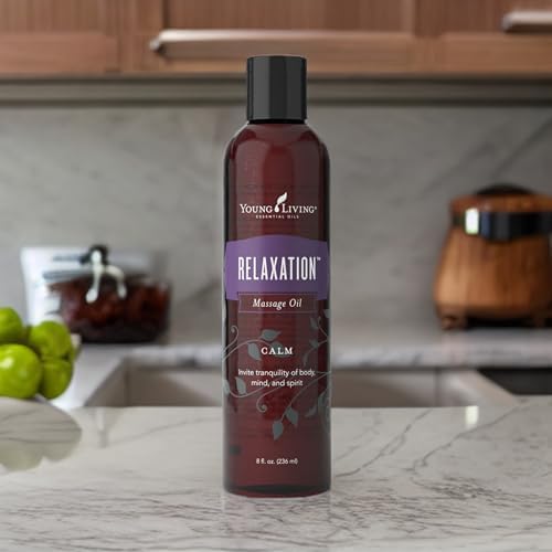 Young Living - Relaxation Massage Oil 8 oz. | Moisturizing Body Oil | Dry Skin Nourishment | Natural Skincare Remedy | Relaxing Body Care | Restful Aromatherapy