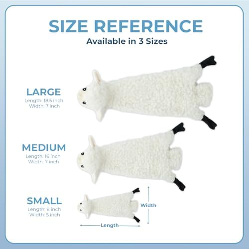 Best Pet Supplies Squeaky Dog Toys with Soft Durable Fabric for Small, Medium and Large Pets Interactive Toy for Indoor Play, Supports Active Biting and Play - Sheep, Cow, Medium